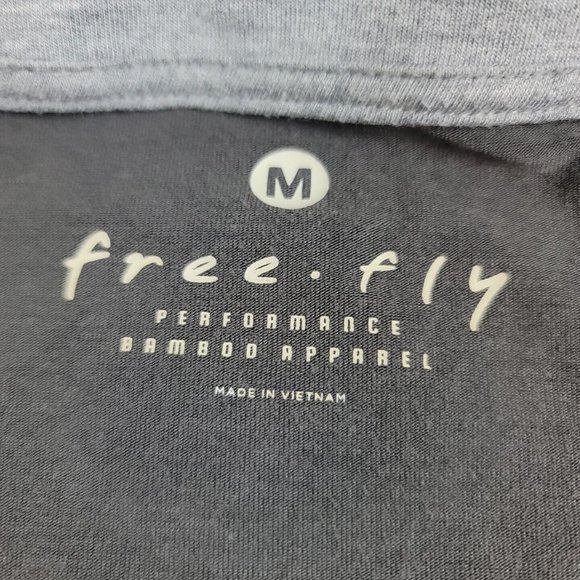 Free Fly Mens M‎ Shirt Polo Bamboo Performance Gray Long Sleeve Henley - Issues - Picture 2 of 15
